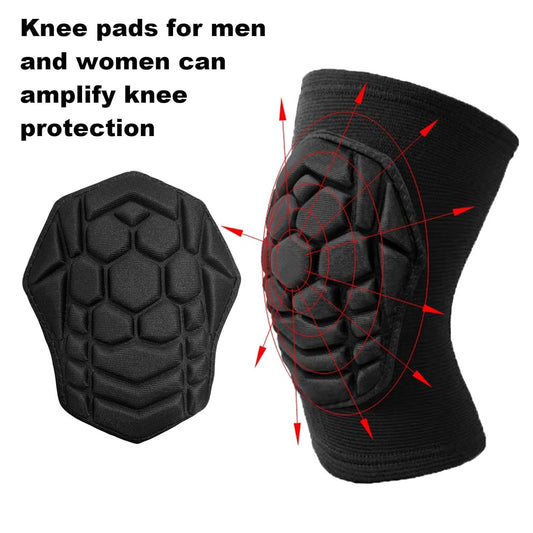 Men Women Knee Pads for Skating Soccer Dancing Climbing, Soft Elastic Work Knee Protector for Fitness Yoga Bike, Breathable Anti-slip Knee Compression Sleeve for Hiking Running Cycling Adult, Black L