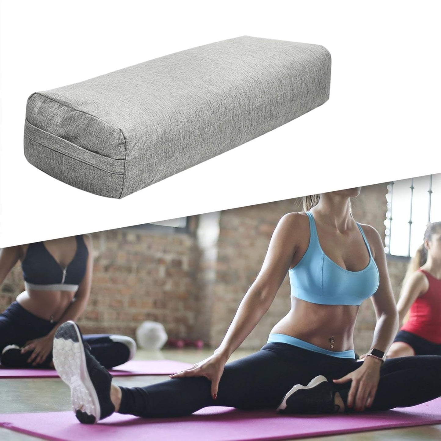 kowaku Bolster Support Pillow for Legs for Balance Easy to Clean Professional for Women Rectangular Pillow with Carrying Handle