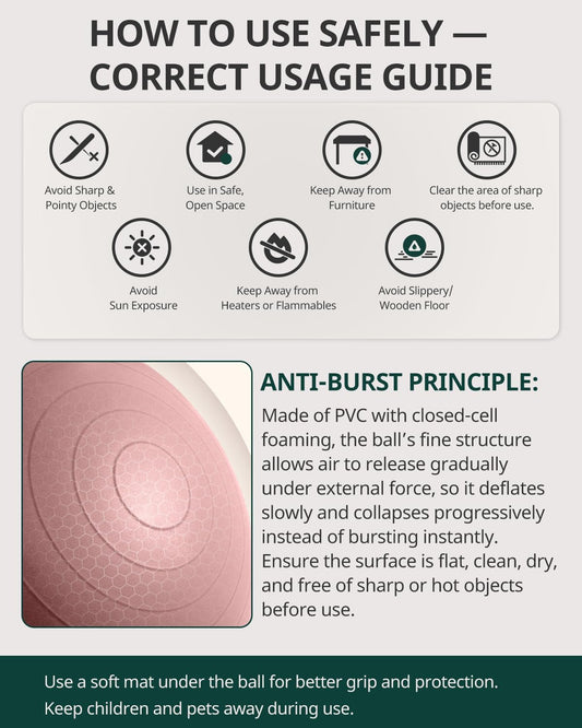 Trideer Exercise Ball Yoga Ball,Office Seating & Balance Ball Chair, Stability Ball for Pilates, Physical Therapy,Core Training & Balance Improvement & Stretching