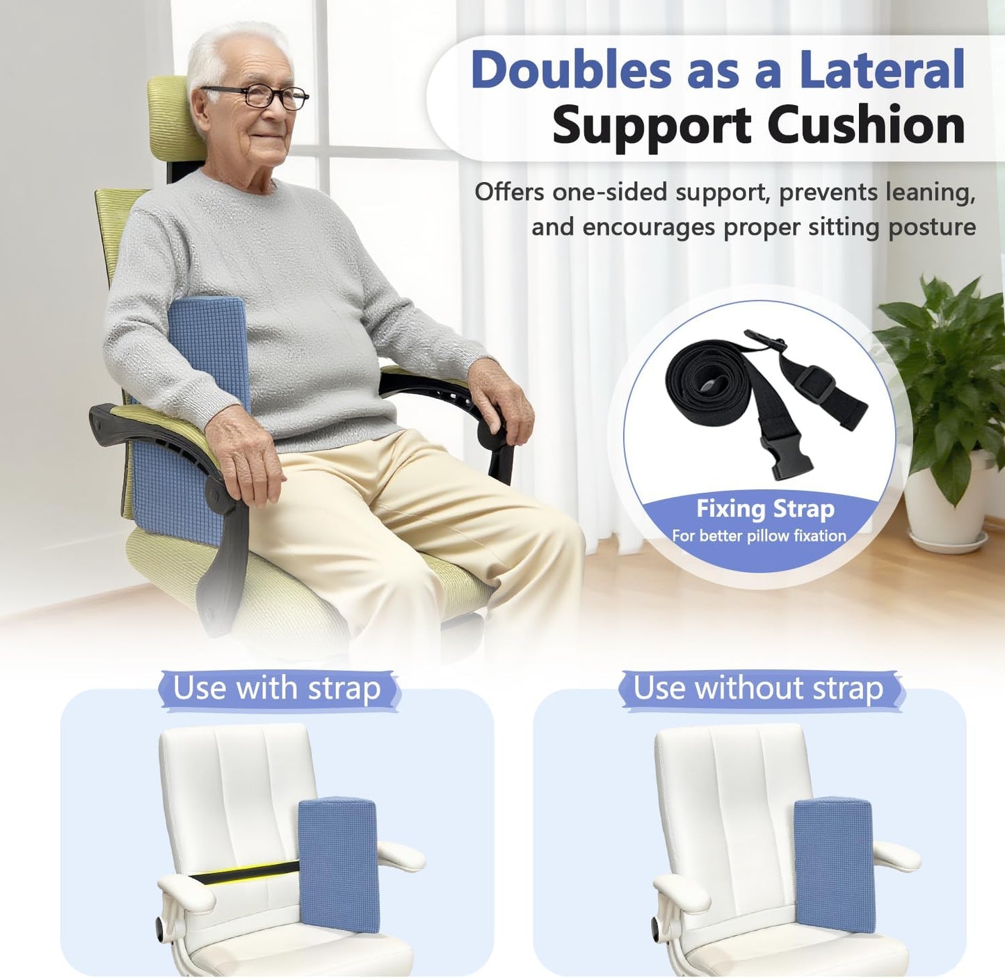 Small Wedge Pillow for Side Sleeping Positioning Wedges Adult, Foam Triangle Wedges Medical for Bed Positioning, Bed Sores Chair Wedge Pillow for Laptop, Yoga, Sofa, Leg Elevation Mini Cushion (1Pcs)