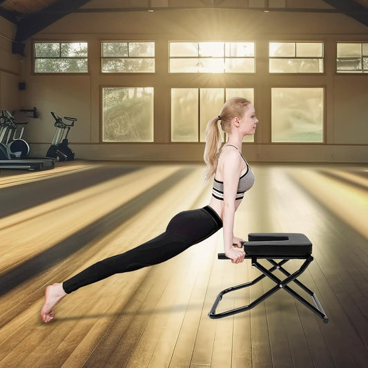 Yoga Headstand Bench, Foldable Yoga Trainer, 330 lbs Inversion Chair, Portable Home Gym Equipment, Headstand Stool for Home Workout Fitness Gym Strength Balance Training