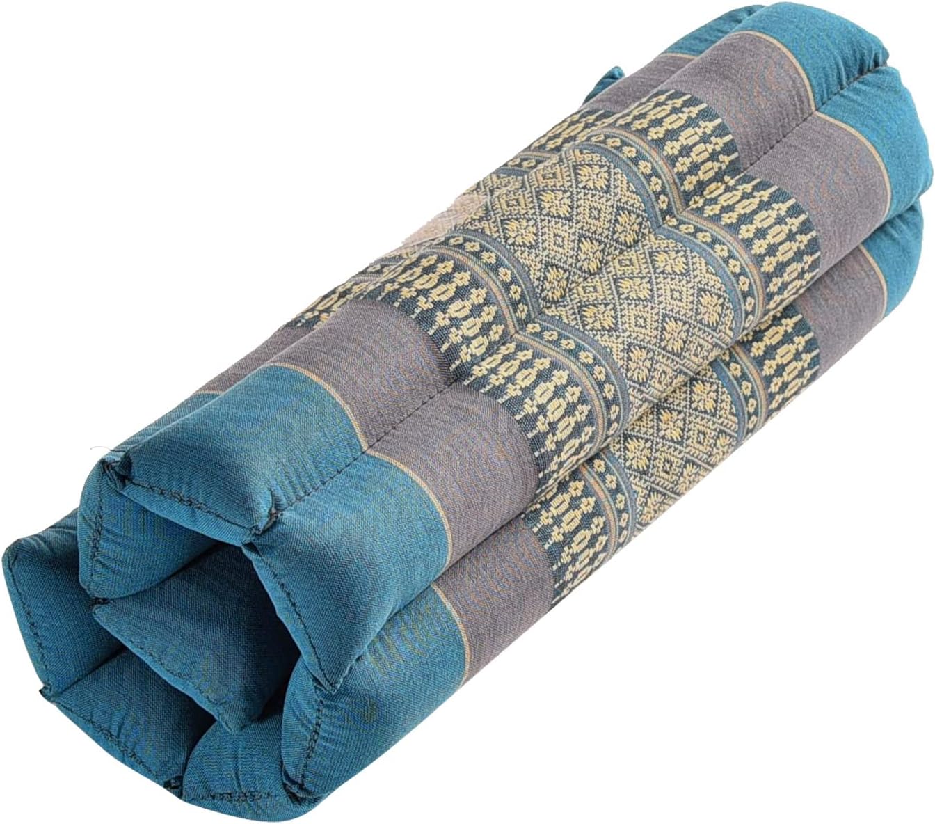 Zafuko Rollable Cushion - Organic Kapok Filling, use Rolled or Flat for Yoga and Meditation, Lightweight, Great car or seat Cushion