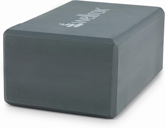Wellrox Supportive Yoga Block Non-Slip EVA for Yoga, Pilates, Stretching, and Meditation (4"x6"x9")