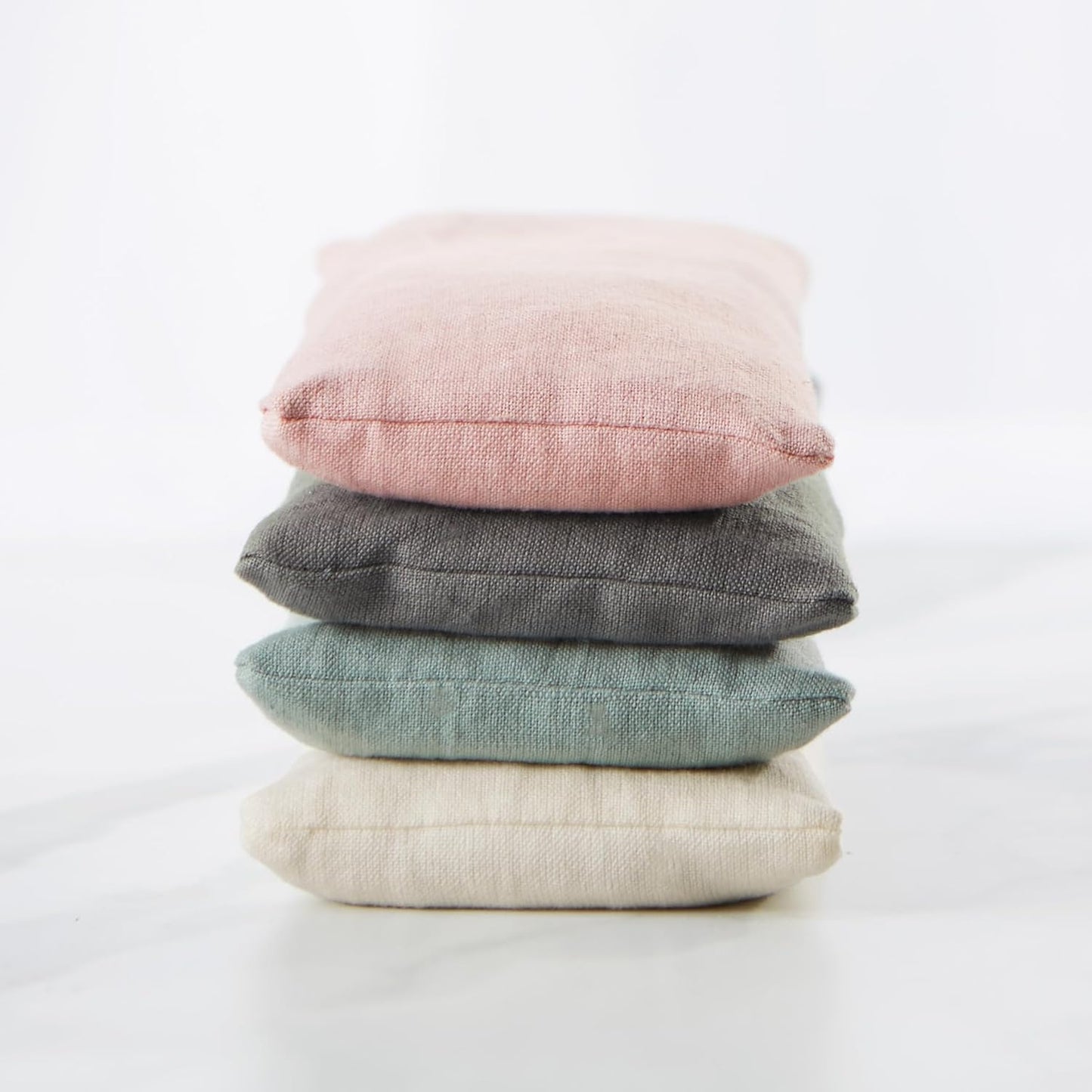 Bucky Linen Hot & Cold Eye Pillow, Natural Buckwheat Filling, Gray, 8x3.5-inch