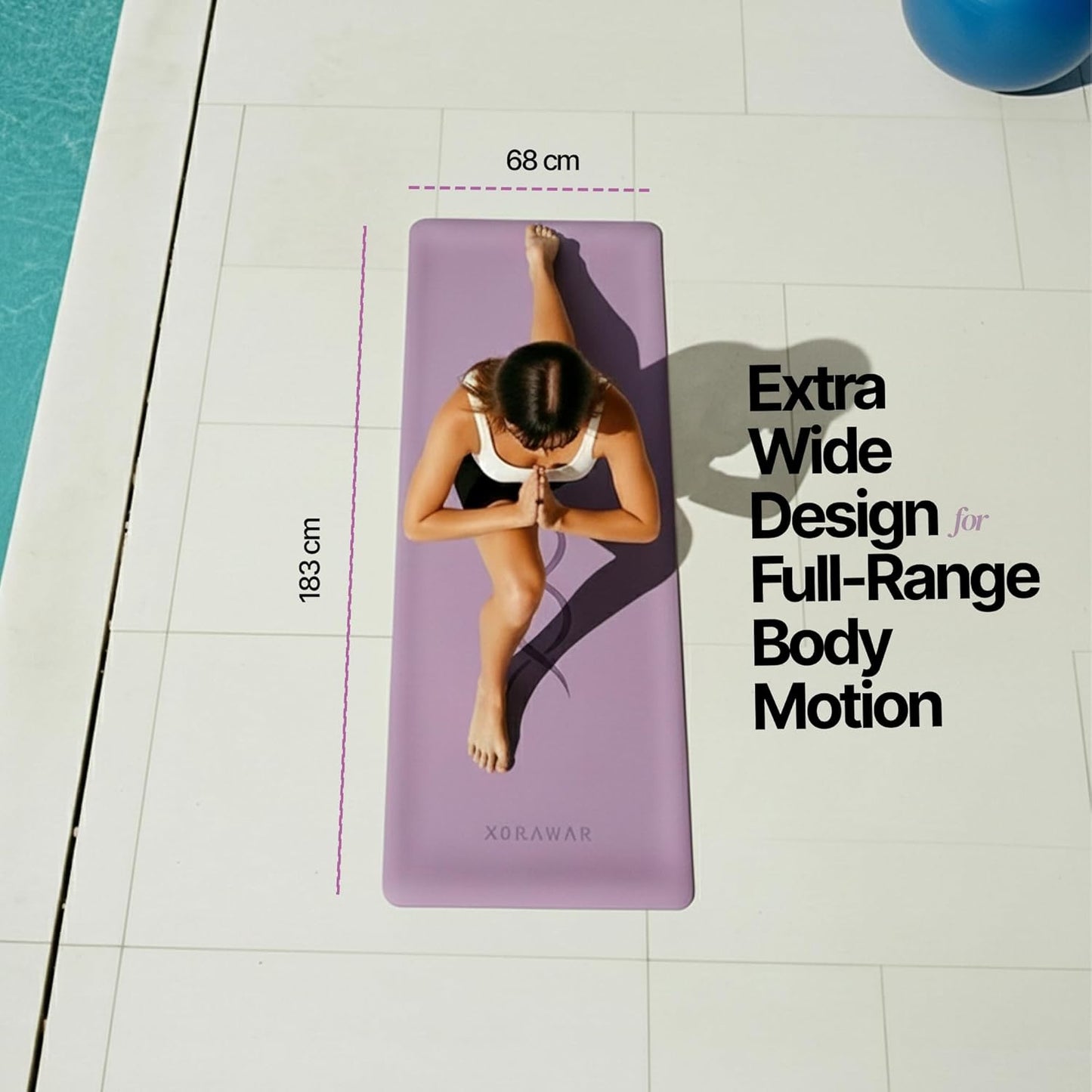 Natural Rubber Mat with Bag | 4.5 mm Pilates Mat | Non Slip Yoga Mat Non Slip| Gym Mats for Home Gym Floor Mat | Home Exercise Mats for Home Workout Accessories | Fitness Mat, Workout Mats for Home Gym | Yoga Matt | Stretching Mat