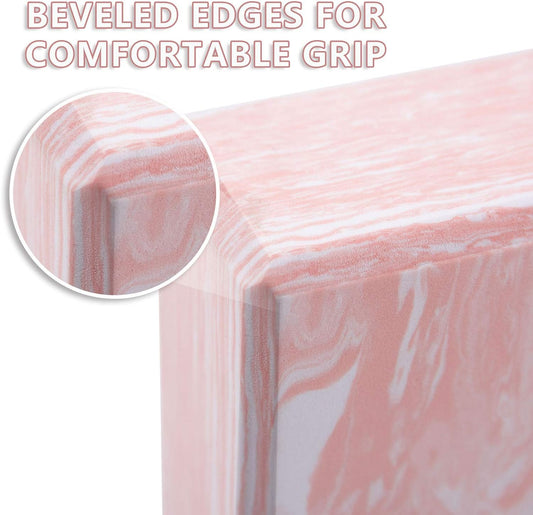 Ewedoos Yoga Blocks 2 Pack Eco Friendly Yoga Block High-Density Non-Slip Yoga Block Set for Yoga Pilates