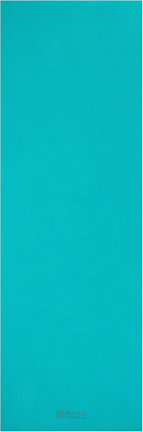 Essentials 1/4" Thin (6mm) Yoga & Pilates, Fitness & Exercise Mat with Easy-Cinch Carrier Strap Cusion Support For Fitness and Gym Workouts