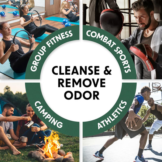 Wipex Embody Body Wipes - Large Plant-Based Cloth with Tea Tree Oil for Quick Clean Up, Ideal for Athletes, Yoga, Gym, Wrestling, Team Sports & Adults, Fitness Equipment Cleaner, 225 Count