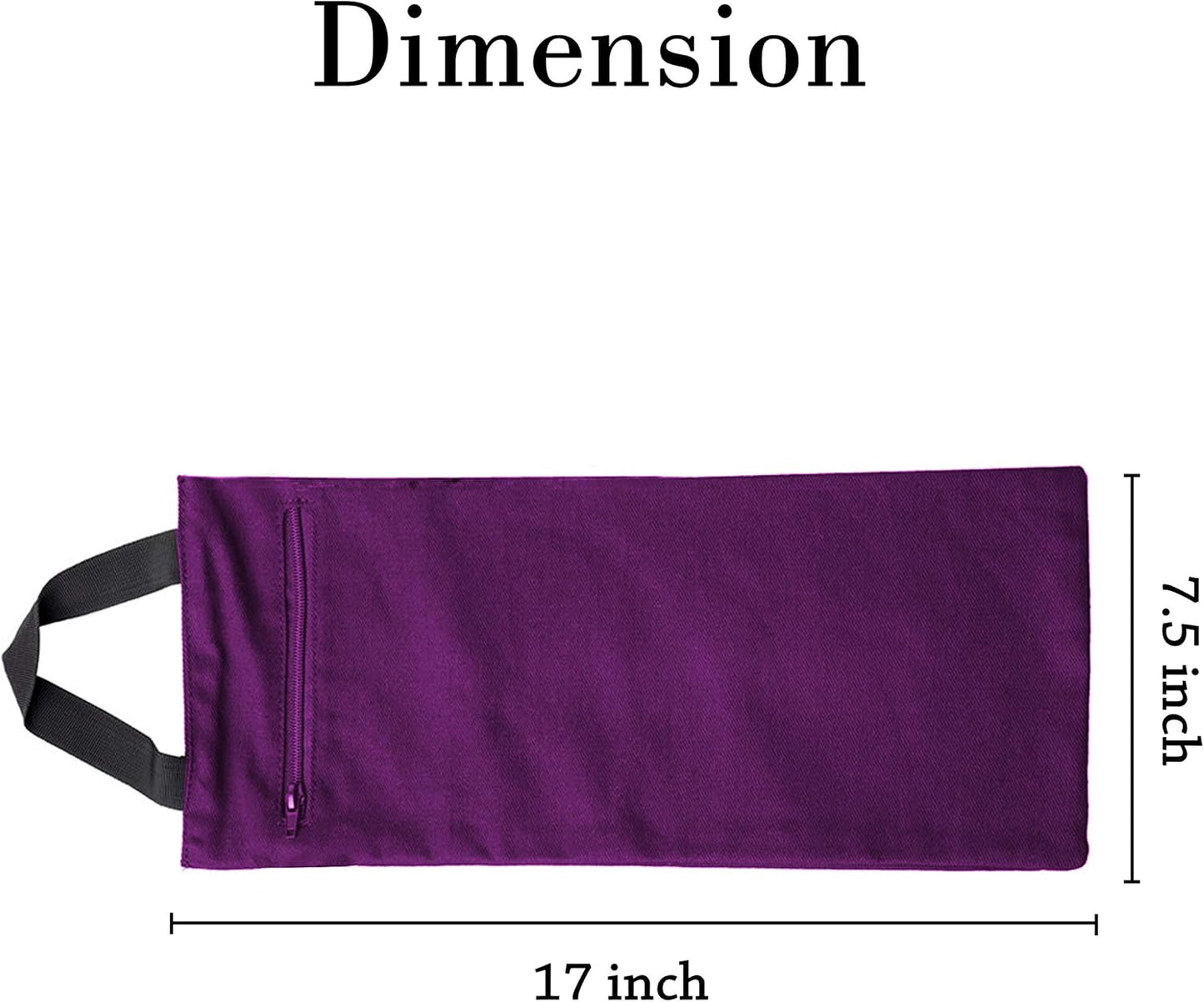 Yoga Sand Bag - Cotton Unfilled for Yoga Weights and Resistance Training, Size- 7.5" X 17"
