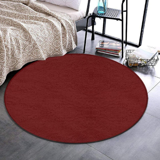 Machine Washable Modern Round Area Rug, Room Sofa Yoga Soft Round Carpet, Home Decor Non Slip Kitchen Office Circle Rug Grey, 24inch