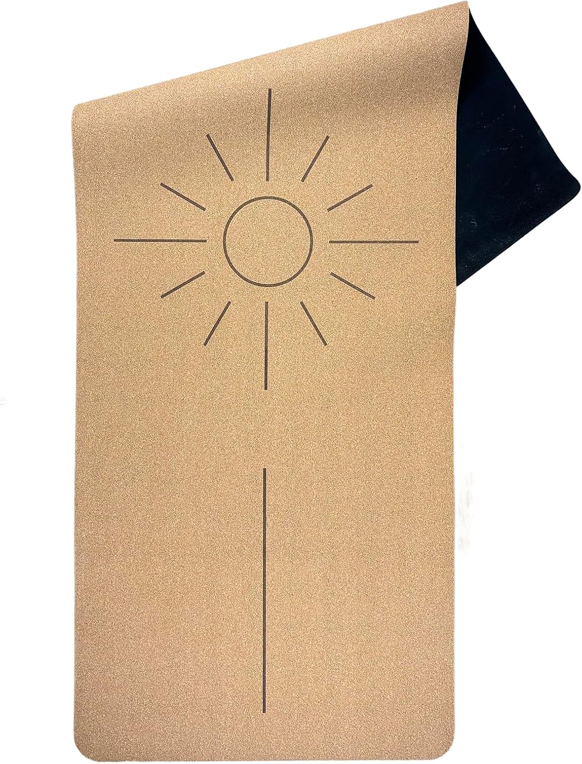 Crk's Organic Cork Yoga Mat with Recycled Natural Rubber, 4mm Thick • The Sun Mat