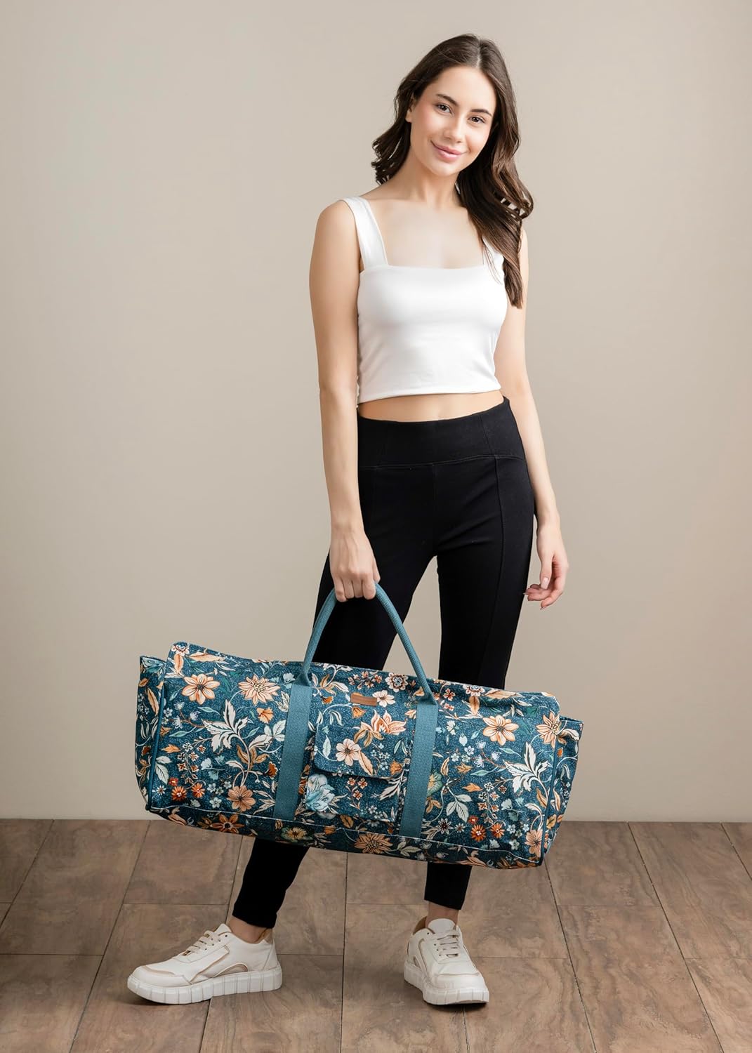 Maison d' Hermine Yoga Mat bag, Cylindrical bag for Woman&Men, yoga mat Bag &Adjustable shoulder straps Yoga Mat Carrier Bag with Drawstring Water Bottle Pocket and zipper pocket Easter Gifts