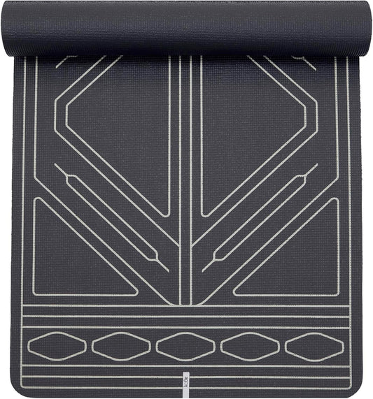 agoy STUDIO NOMAD Premium Yoga Mat – 6mm Cushioned, Non-Slip, Double-Sided Design with Alignment Pattern – For Comfort, Stability & Joint Protection – Easy Clean, Ideal for Home, Studio & Travel