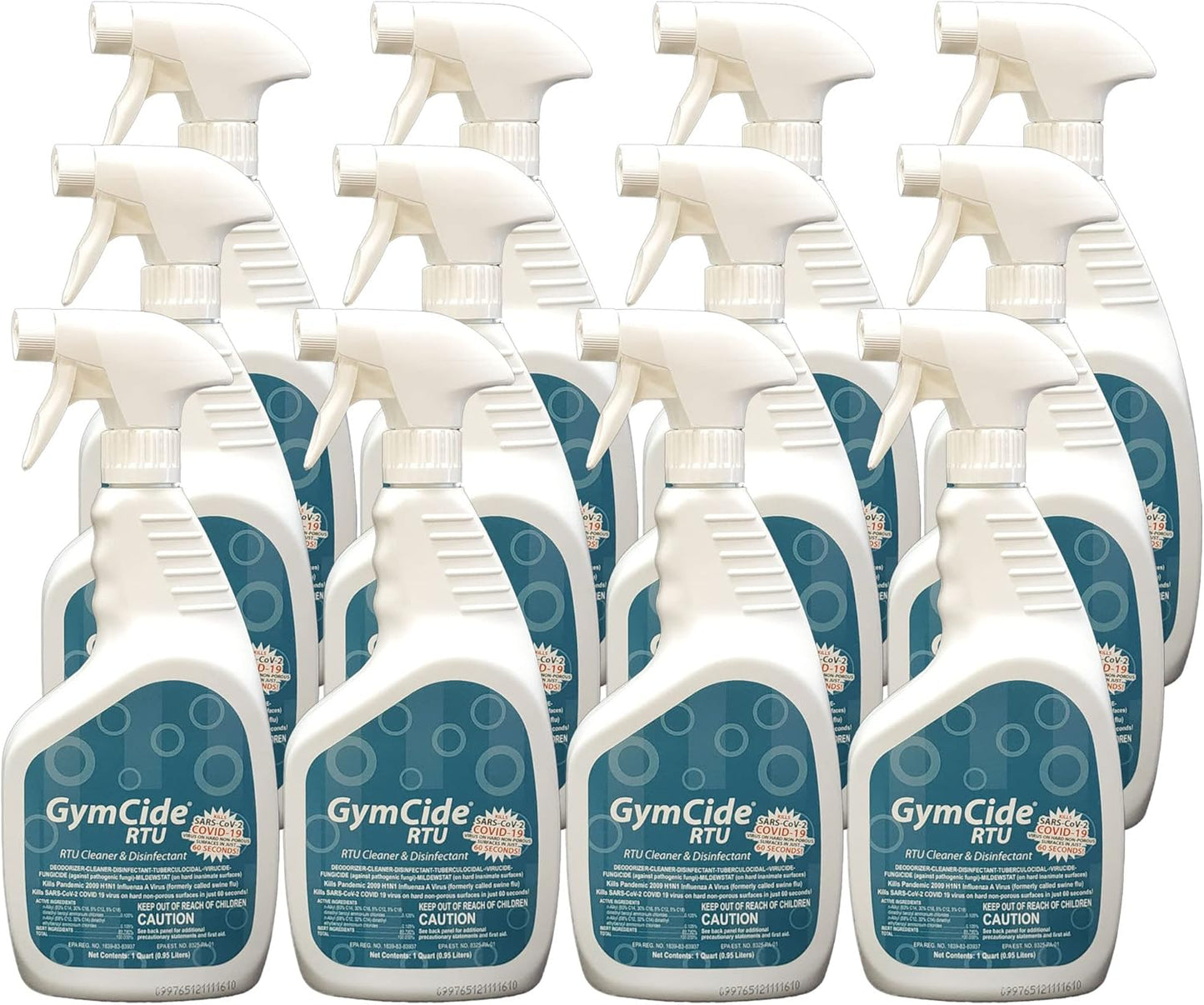 GymCide Disinfectant & Cleaner For Sports, Gyms, and Fitness Equipment, EPA Registered, Quart (1)