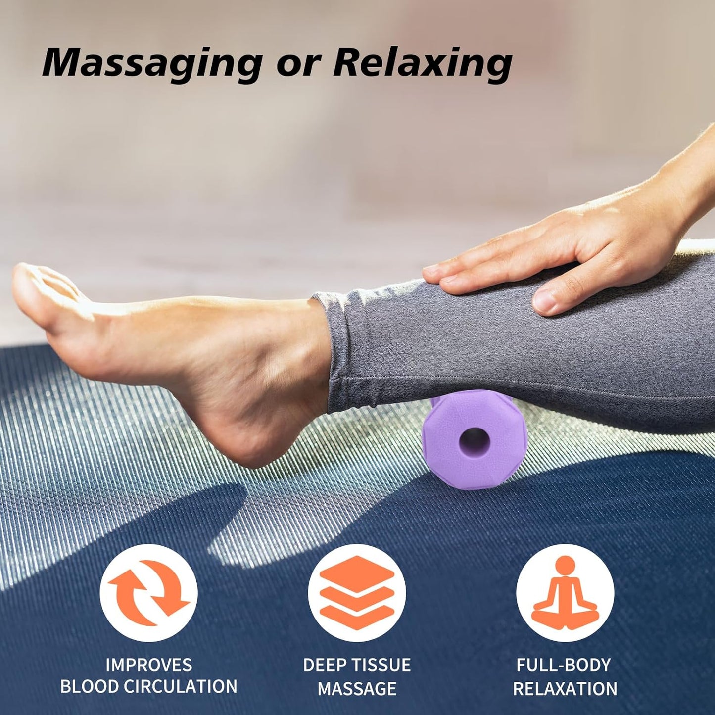 Foot Roller,Plantar Fasciitis Relief,Foot Massager Roller for Arch and Heel Pain Relief,Care for Plantar Fasciitis,Deep Tissue Muscle Massage,Portable Reflexology Tool