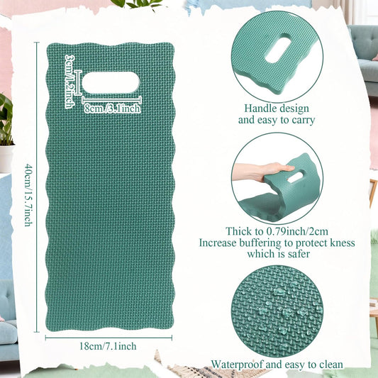 Woanger 6 Pcs Garden Kneeling Mat Foam Knee Mat Gardening Waterproof Knee Cushion for Baby Bath Seat Floor Yoga Exercise Seating Praying Work Classroom, 15.7 x 7 x 0.8 Inch (Multicolor)