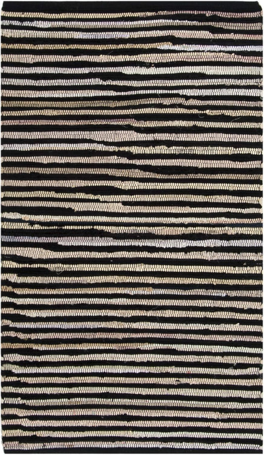SAFAVIEH Area Rug 3x5 - Rag Rug Collection - Blue & Multi, Handmade Cotton, Boho Stripe Pattern, Ideal for Entryway, Living Room, Bedroom, Dining Space (RAR130B)