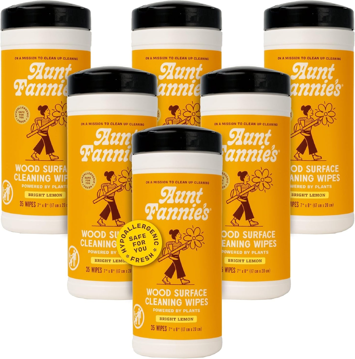Aunt Fannie's Natural Cleaning Vinegar Wipes, Multipurpose Surface Cleaner, Eucalyptus Scent, 35 Count (Pack of 1)