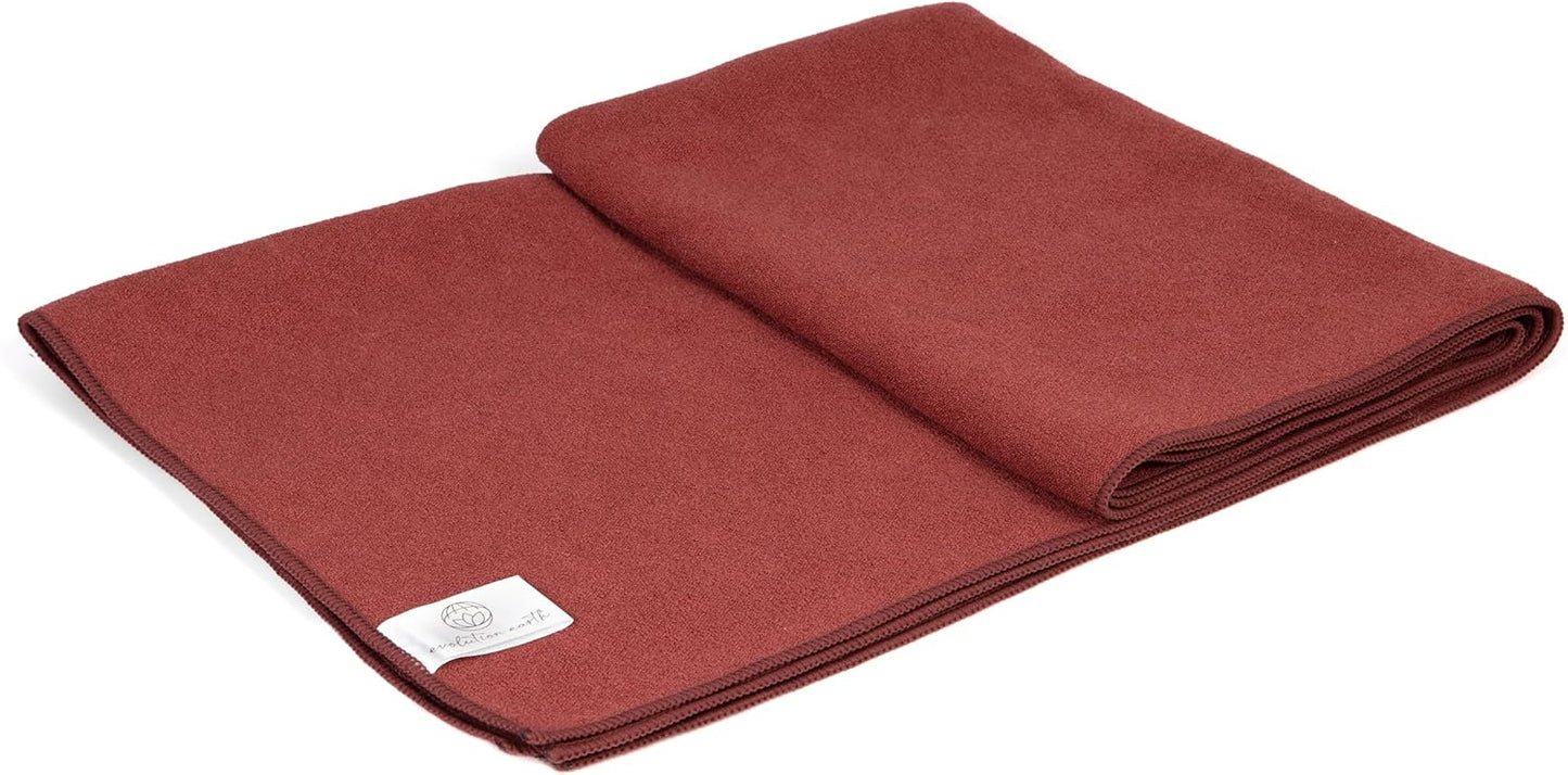 Yoga Mat Towel - Double Sided Microfiber Yoga Towel - Sweat Absorbent Non Slip Hot Yoga Towel - Lightweight, Quick Drying Pilates and Bikram Sweat Towel - 73''L x 26''W, Sage