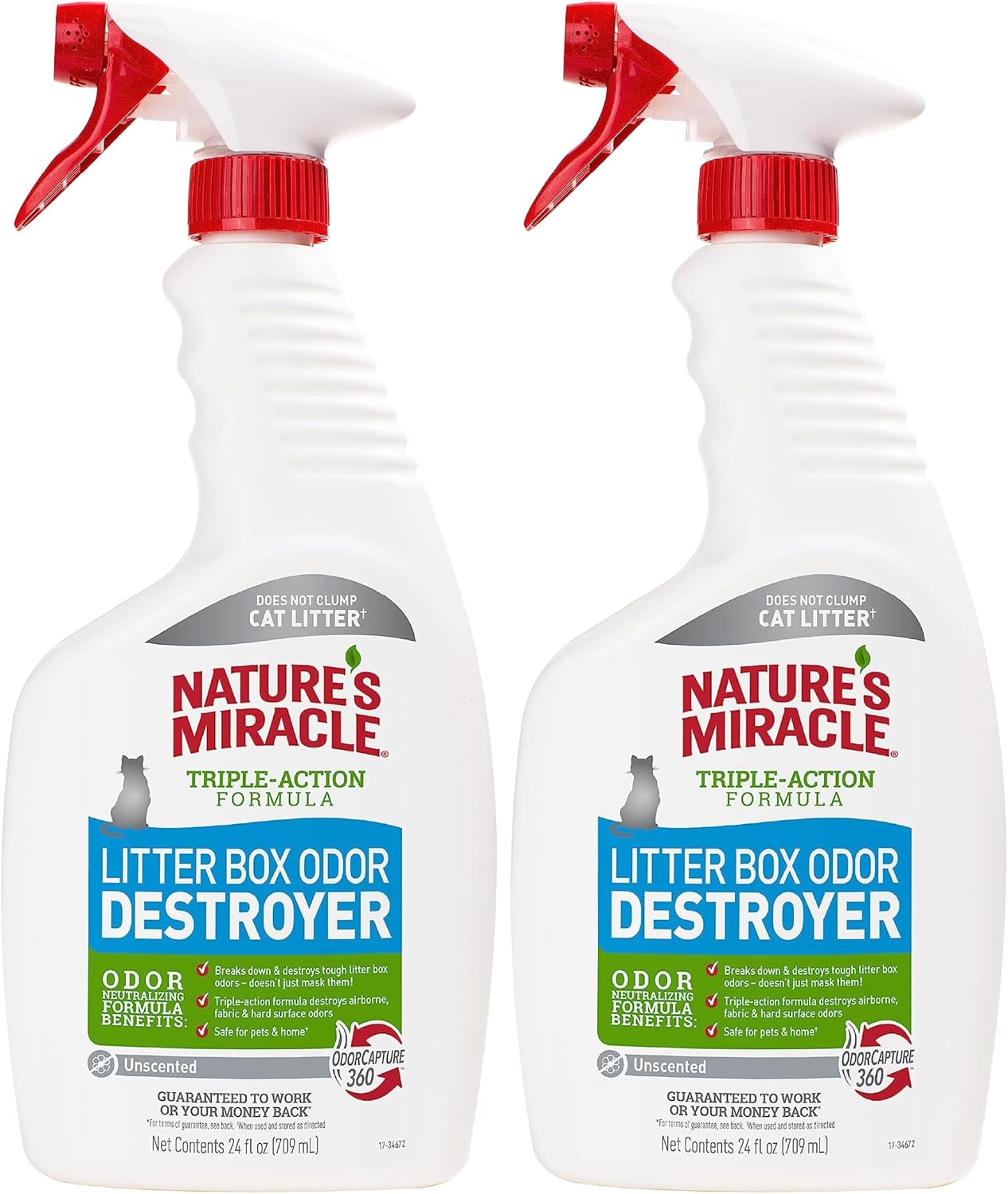 Nature's Miracle Litter Box Odor Destroyer, 24 Ounces, Eliminates Feces, Urine and Ammonia Odors from Cat Litter Box