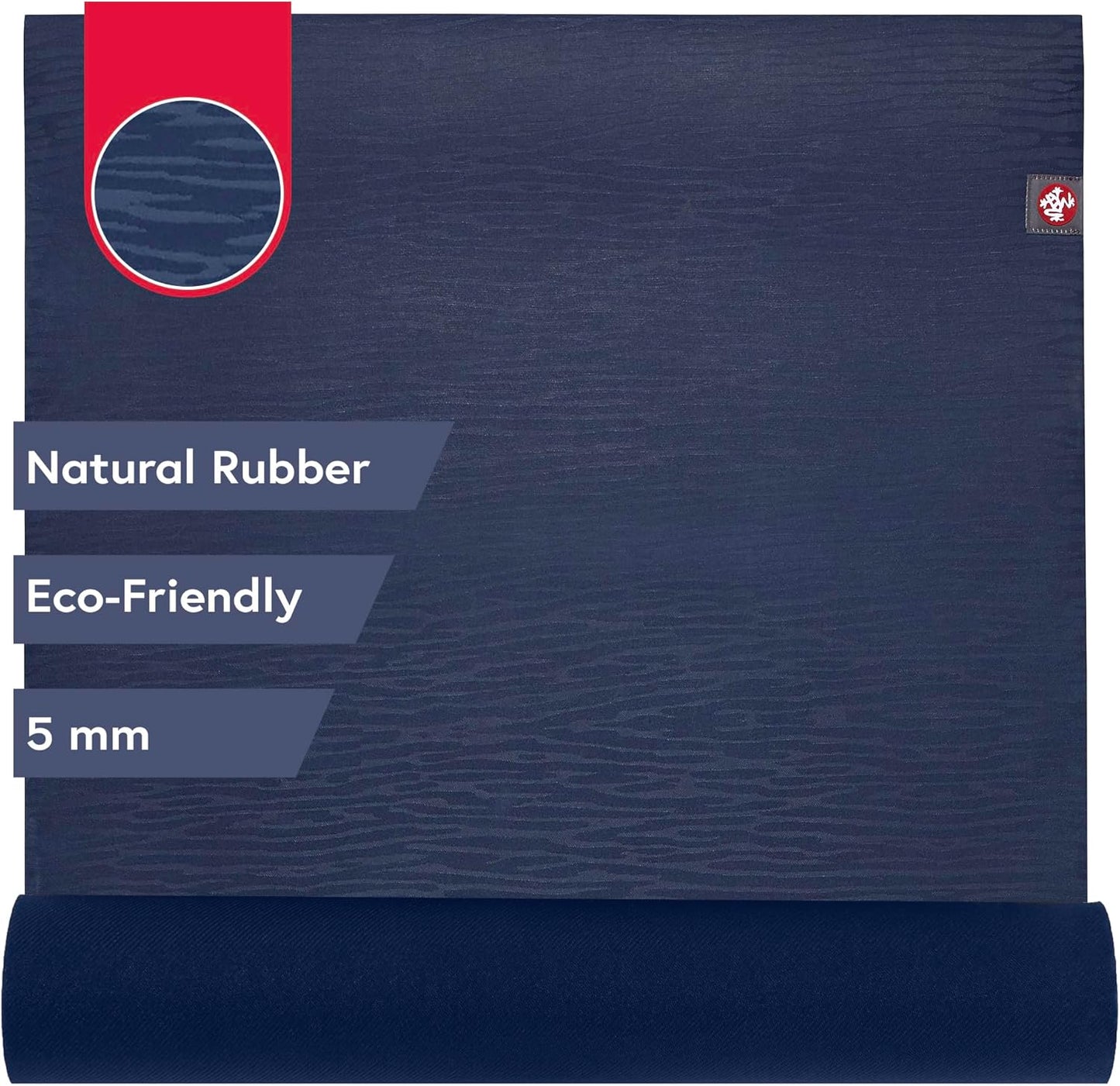 Manduka eKO Yoga Mat - Natural Rubber | Eco-Friendly | Soft Textured Surface| Natural Next-to-Skin Feel