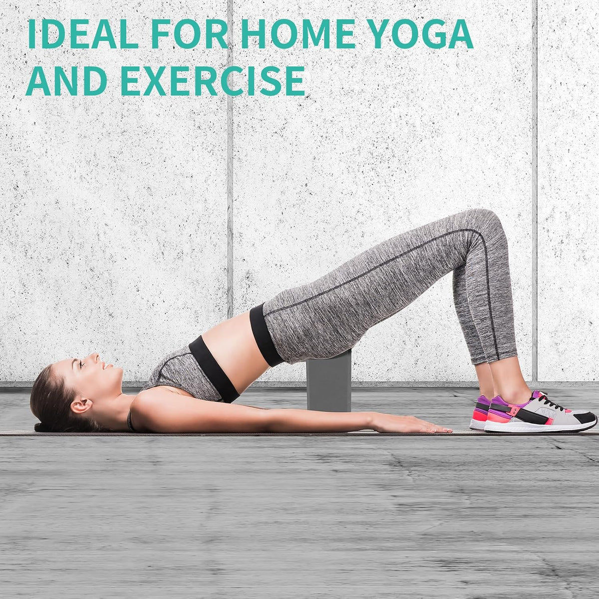 Yoga Blocks, Non Slip Yoga Bricks, Portable & Lightweight