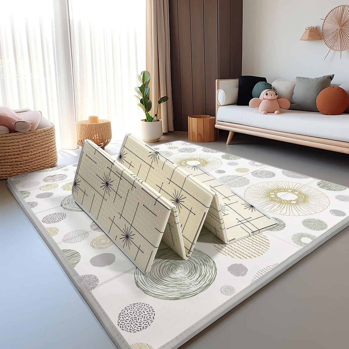 Extra Large Baby Play Mat 79x70, Foldable Baby Play Mat,0.4" Playmat