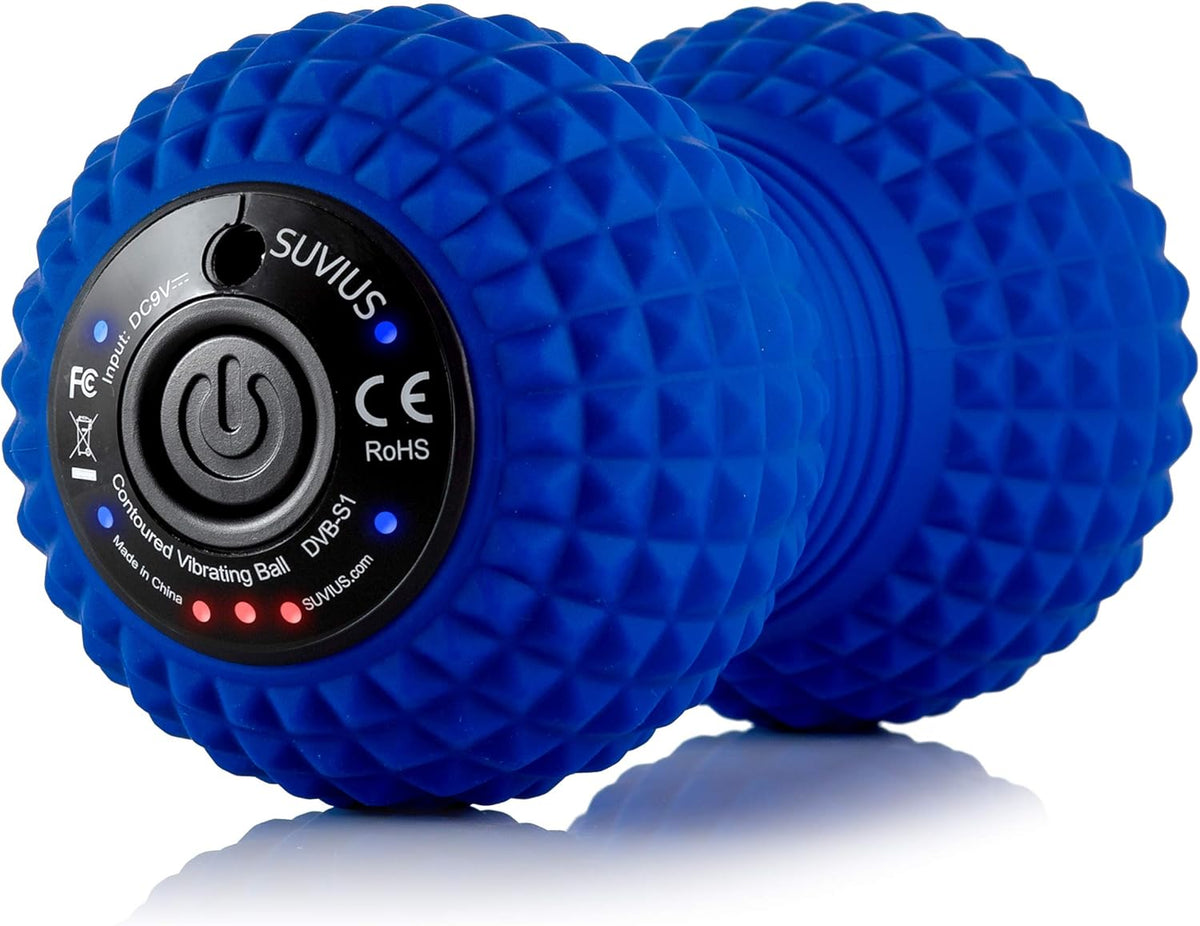 Vibrating Peanut Roller - 4 Vibration Levels - Rechargeable - Muscle Roller for Deep Tissue Massage and Muscle Recovery - Massager for Back, Neck, Foot, Leg, and Body - Black