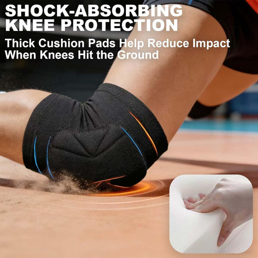 Volleyball Knee Pads for Men Women, Soft Sleeves with Thick Foam, Black M