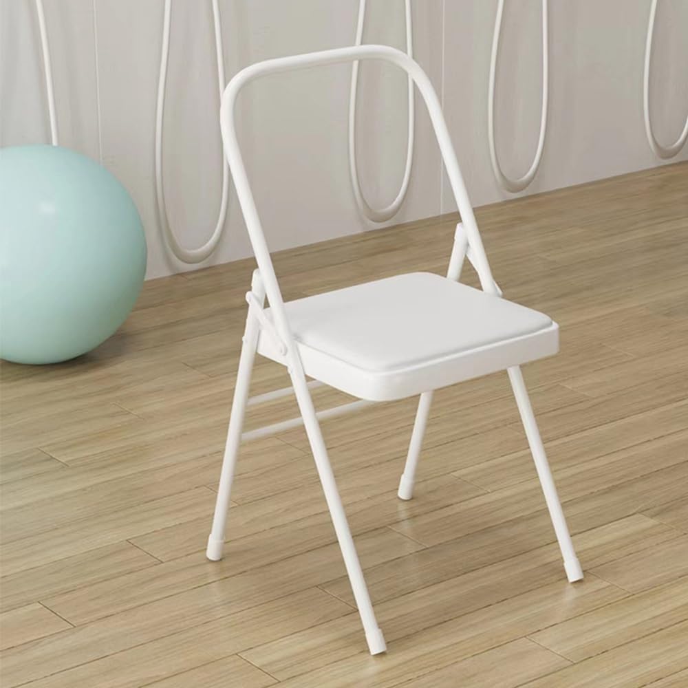 Folding Yoga Chair, Yoga Auxiliary Chair Backless, Bend Back Chair, Non-Slip Yoga Chair, for Flexibility/Strength Training/Balance Handstand(Blue)