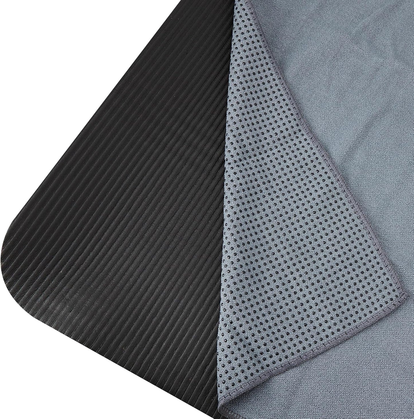 Non Slip Hot Yoga Towel with Grip Dots – Sweat Absorbent Microfiber Yoga Mat Towel for Hot Yoga, Pilates, Bikram & Fitness – 72"x24" Anti-Slip, Quick-Dry, Machine Washable