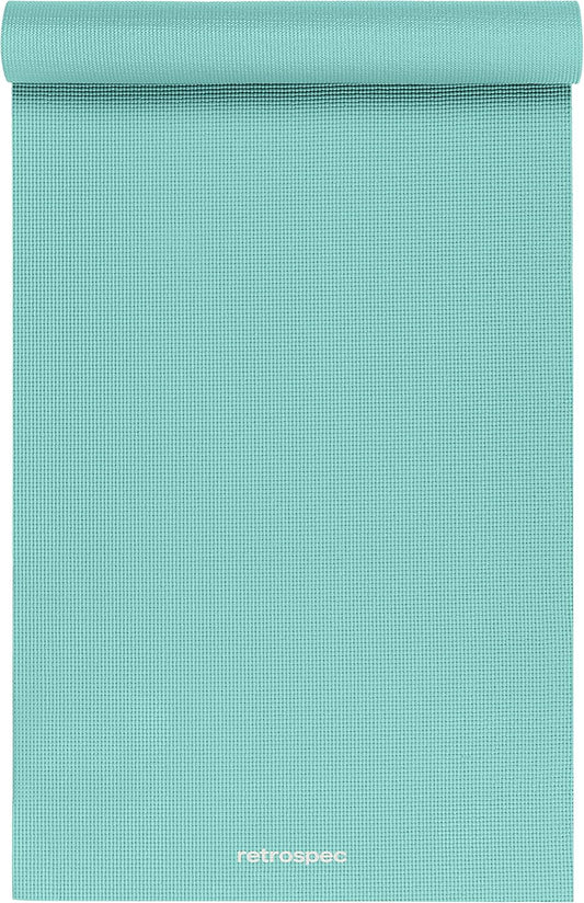 Retrospec Pismo Yoga Mat w/Nylon Strap for Men & Women - Non Slip Exercise Mat for Yoga, Pilates, Stretching, Floor & Fitness Workouts, .5mm Thick, Easy to Clean
