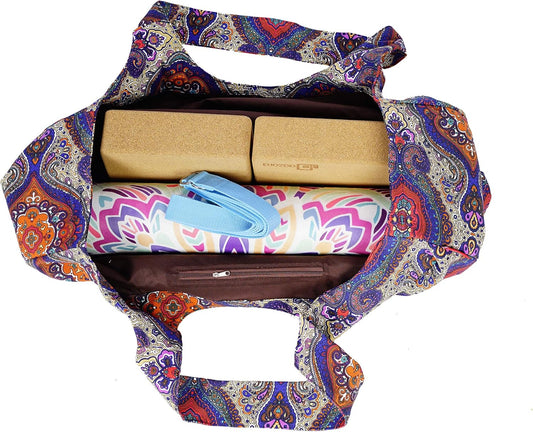 Aozora Yoga Mat Bag Large Yoga Mat Tote Sling Carrier with Pockets Fits Mats with Multi-Functional Storage Pockets Light and Durable
