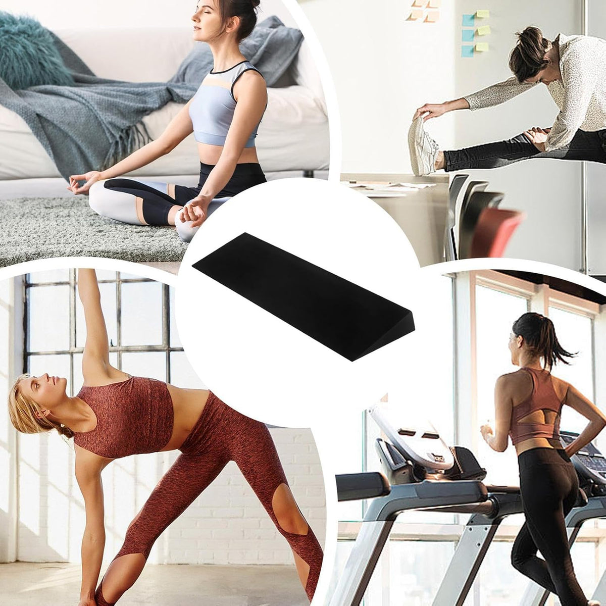 Large Yoga Foam Wedge, Foam Calf Stretch Slant Board, Squat Wedge Incline Block, Yoga Block Wedges For Wrist And Lower Back Support, EVA Muscle Stretching, For Athletes Beginners Pilates