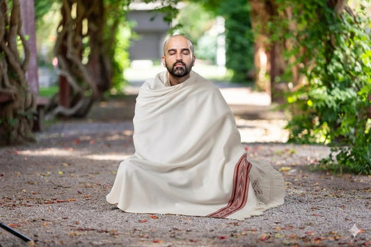 Exotic Meditation Shawl - Large Unisex Prayer Wrap, Oversize Scarf & Versatile Indian Stole Blanket
