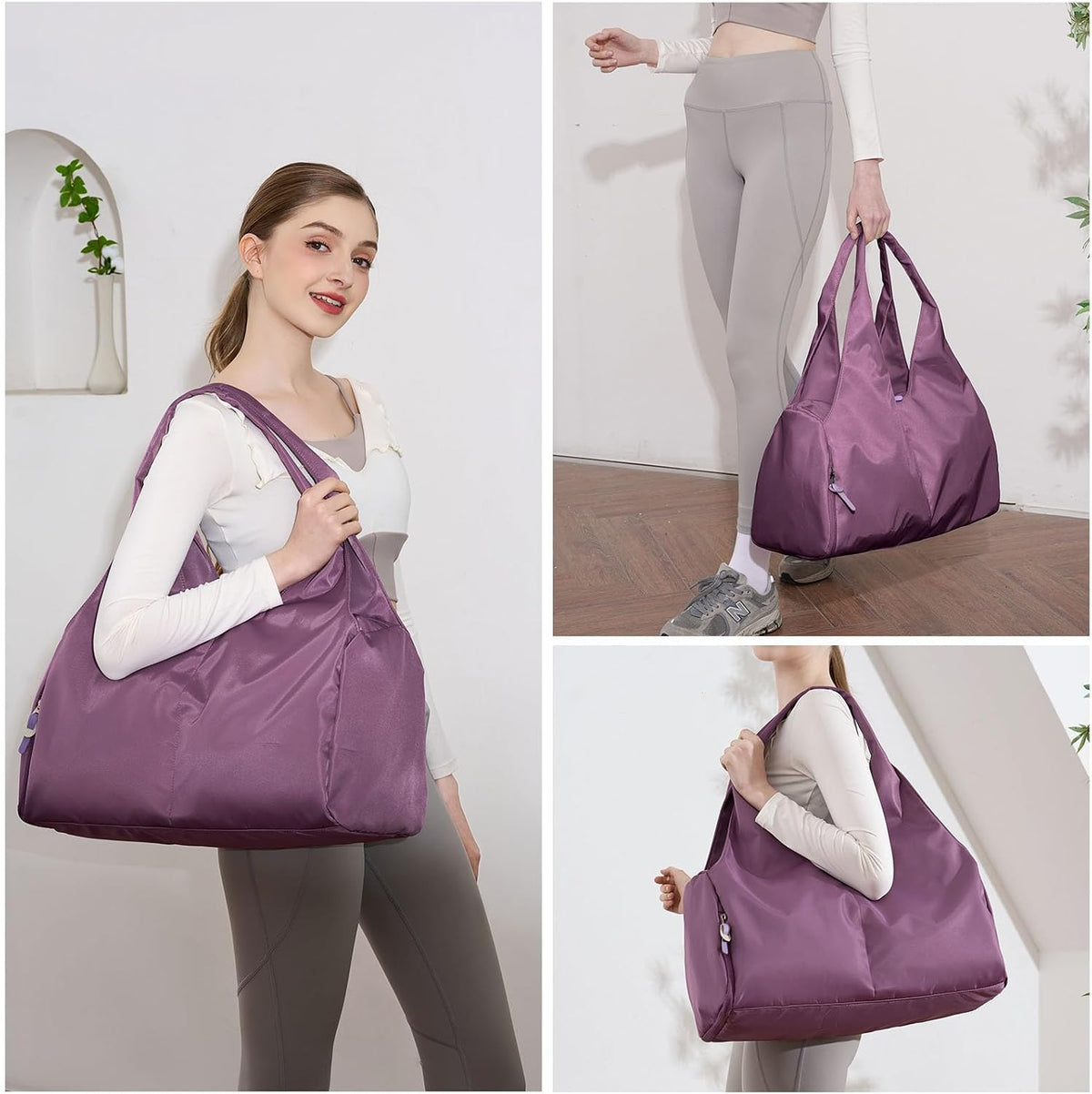 Gym Bag For Women With Shoes Compartment & Wet Dry