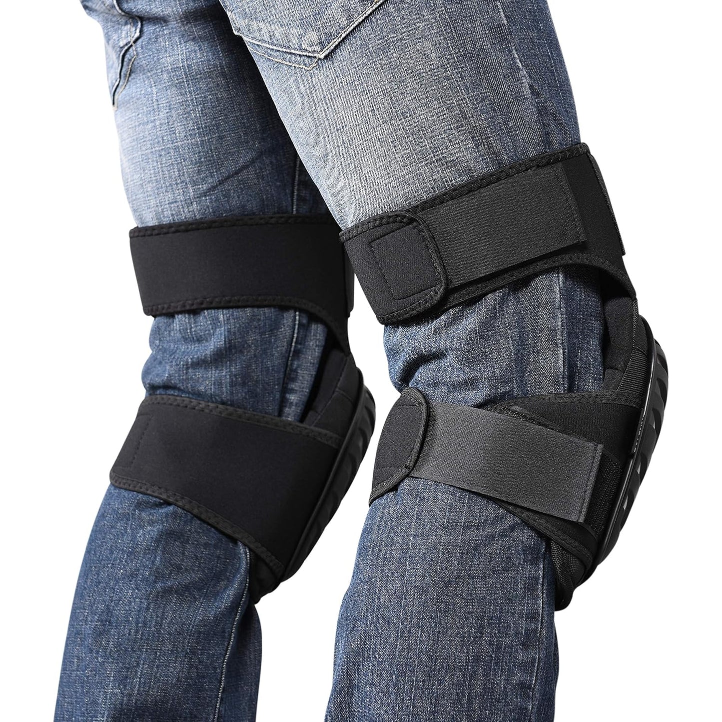 CE' CERDR Professional Knee Pads for Work - Heavy Duty Foam Padding Kneepads for Construction, Gardening, Flooring with Comfortable Gel Cushion to Save Your Knees (Knee High)