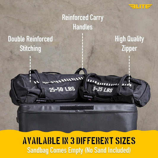 Workout Sandbag for Versatile, Intensive Core Muscles Fitness, Strength Training with Strategic Handle Placement (Unfilled)