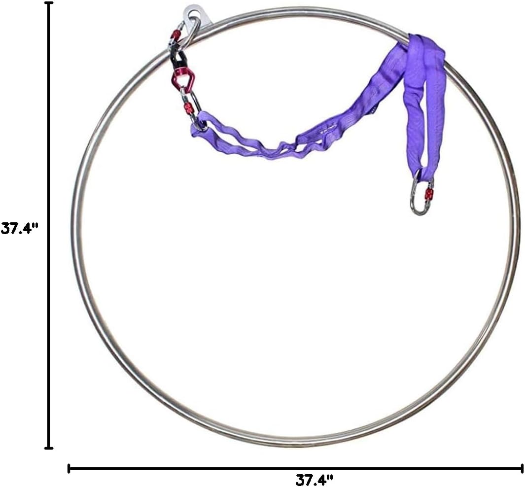 Aerial Hoop Set,Single Point SGS Certified Lyra Hoop for Home