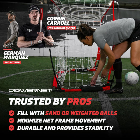 All Sport Sandbags, Portable Soccer Goal Stability Sand Bags, Extra Weight for Football, Softball or Baseball Net, Fill Heavy Duty Bags with Sand or Weighted Balls