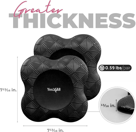 Yoga Knee Pads, Thick Cushion for Knee & Elbow, Set of 2