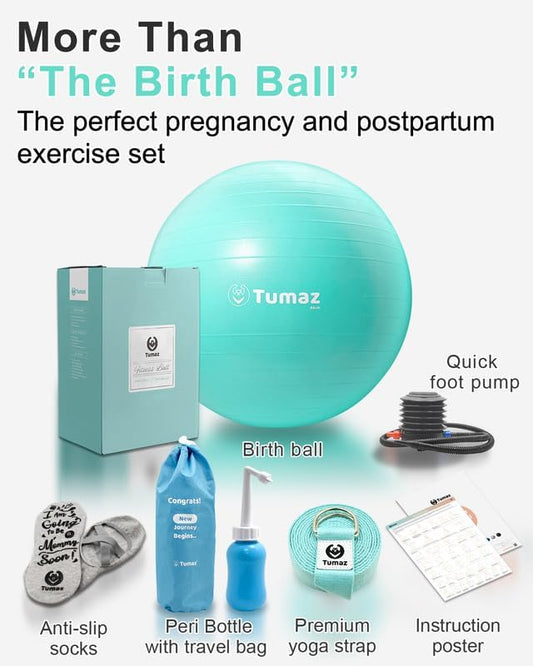 Birth Ball for Pregnancy & Labor, Exercise Ball with Pump