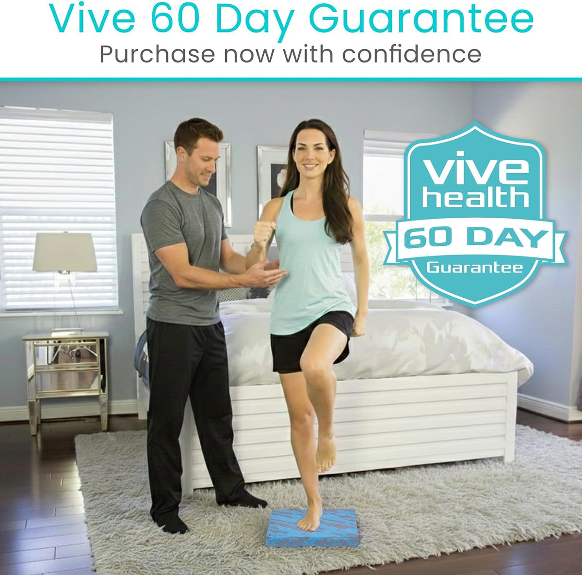 Balance Pad - Foam Large Yoga Mat Trainer for Physical Therapy, Stability Workout, Knee and Ankle Exercise, Strength Training, Rehab - Chair Cushion for Adults, Kids, and Travel