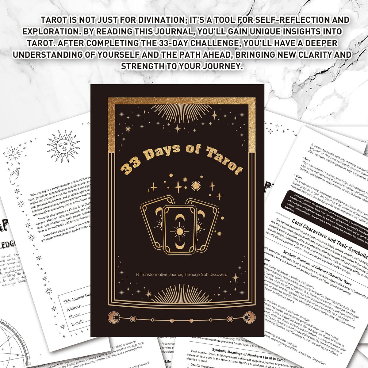 The 33-Day Tarot Challenge Journal: Master Tarot History, Symbols, Card Meanings & Spreads | Daily Practices for Self-Discovery, Healing, Intuition, Meditation & Personal Growth, A5(5.9x8.5 inch)