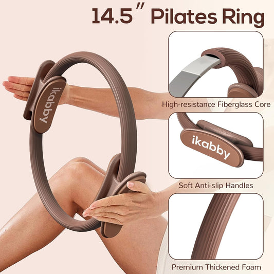 Pilates Kit, Home Pilates Kit with Weights, Pilates Equipment for Home Workout, Pilates Essentials Kit for Women, Yoga Pilates Mat Kit for Beginners, Pilates Set