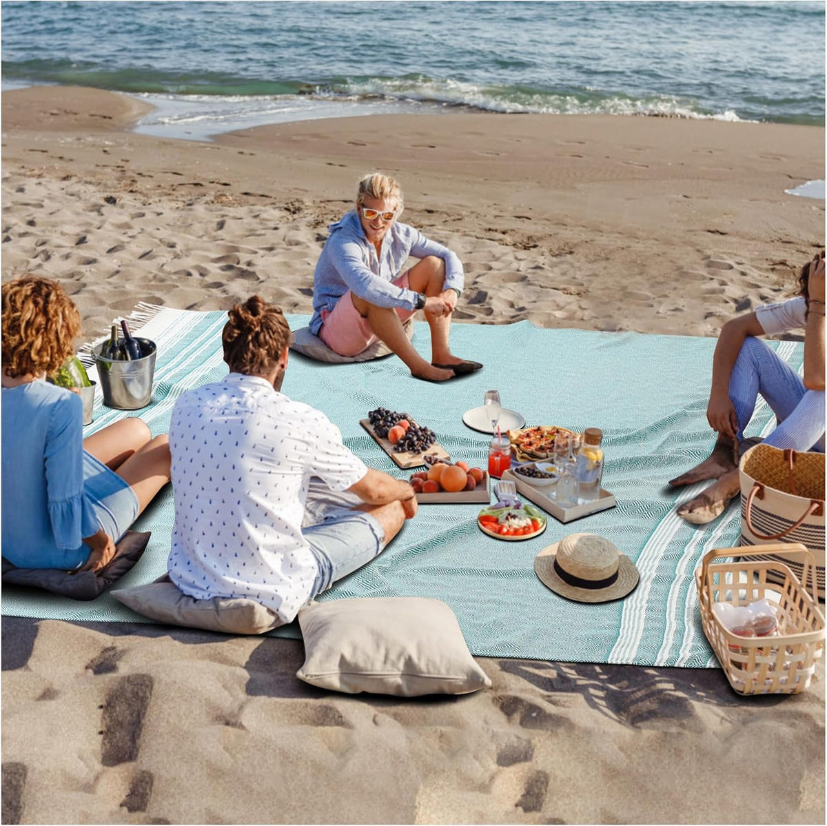 Extra Large Turkish Beach Towel Picnic Camping Mat Throw Blanket Oversized Quick Dry Lightweight Absorbent Hiking Essentials Pool Accessories Gym Gift Yoga Must Haves Travel Gadgets Stuff