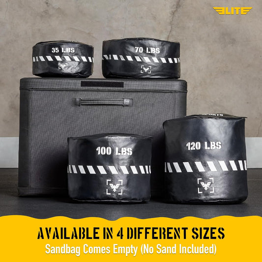 Elite Heavy-Duty Strongman Workout Sandbag – Unfilled Fitness Sand Bag for Weight Training, Full-Body Workout, Cross Training, Powerlifting, Combat & Military Use – Durable for Commercial and Home Gym