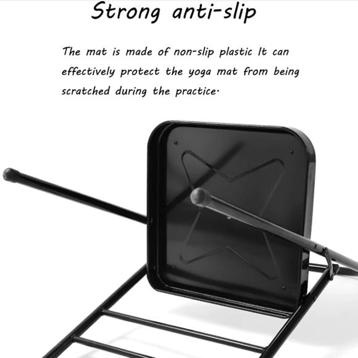 Yoga Chair, Special Chair for Multifunctional Stool, Auxiliary Iyengar, Home Halter Fitness Folding Inverted Yoga Chair, Back Support Yoga Chair,Black