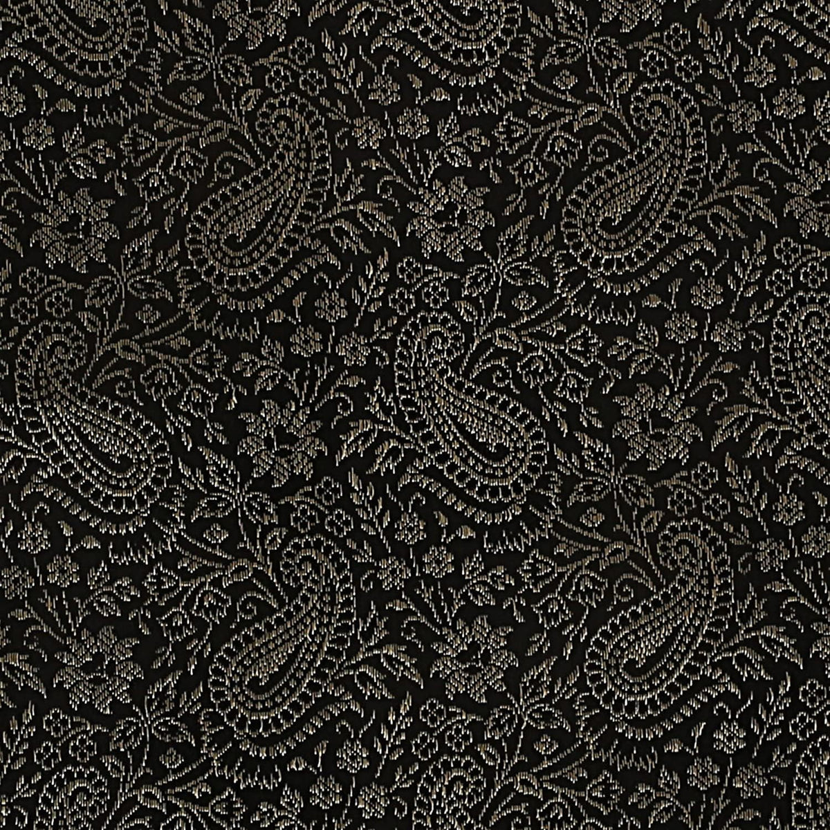 Ethnic Jacquard Brocade Silk Bolster Yoga Rectangular Pillowcase Cover Paisley Black Tubular Living Room Decorative Cylindrical Hotdog Indian Throw Pillowcase 76x38 cm - Set of 2 Pcs