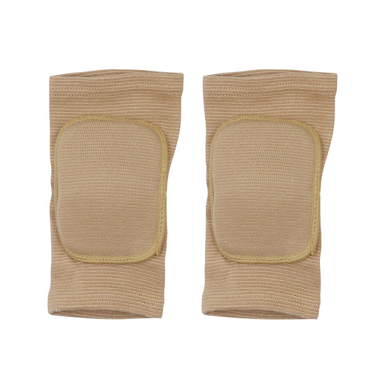 Men Women Protective Knee Pads, Anti-Slip Padded Sponge Knee Brace Knee Support for Football Volleyball Dance Skating Basketball Sports (Medium,Nude)